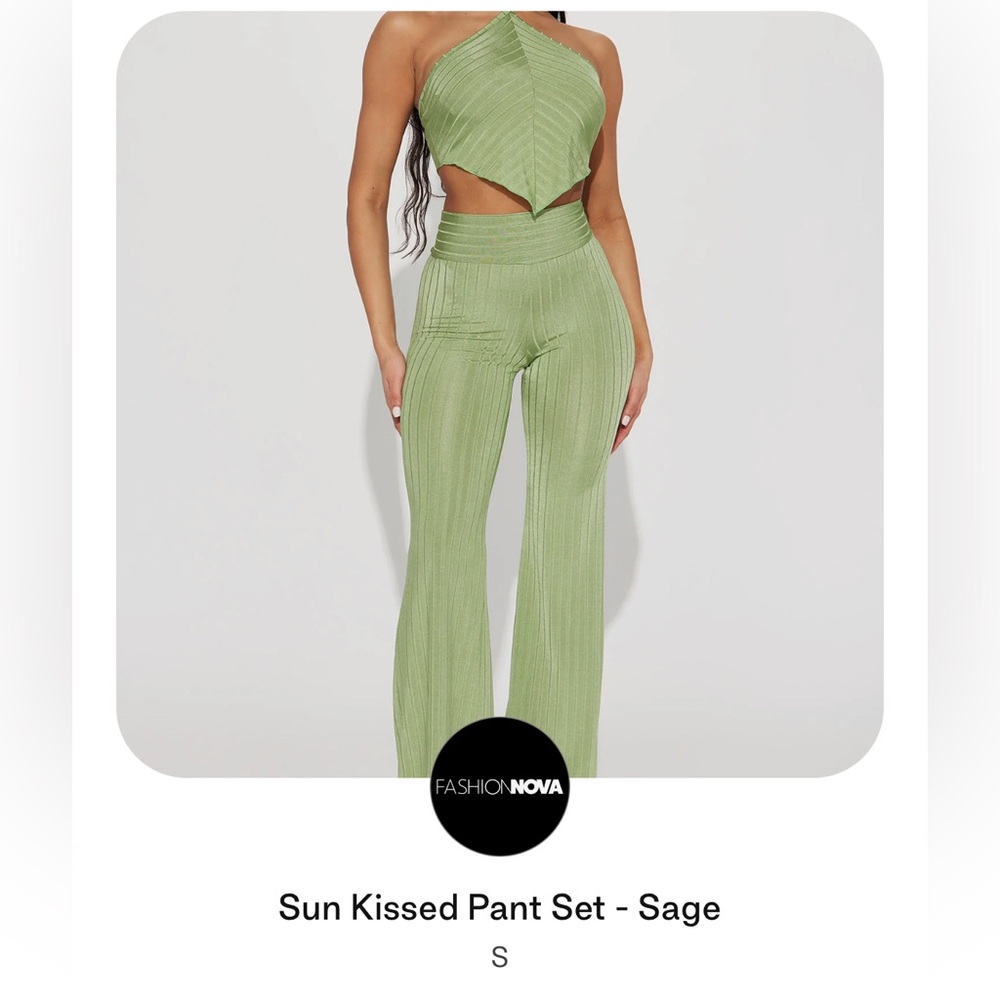 FASHION NOVA Sun Kissed Pants Set - Small